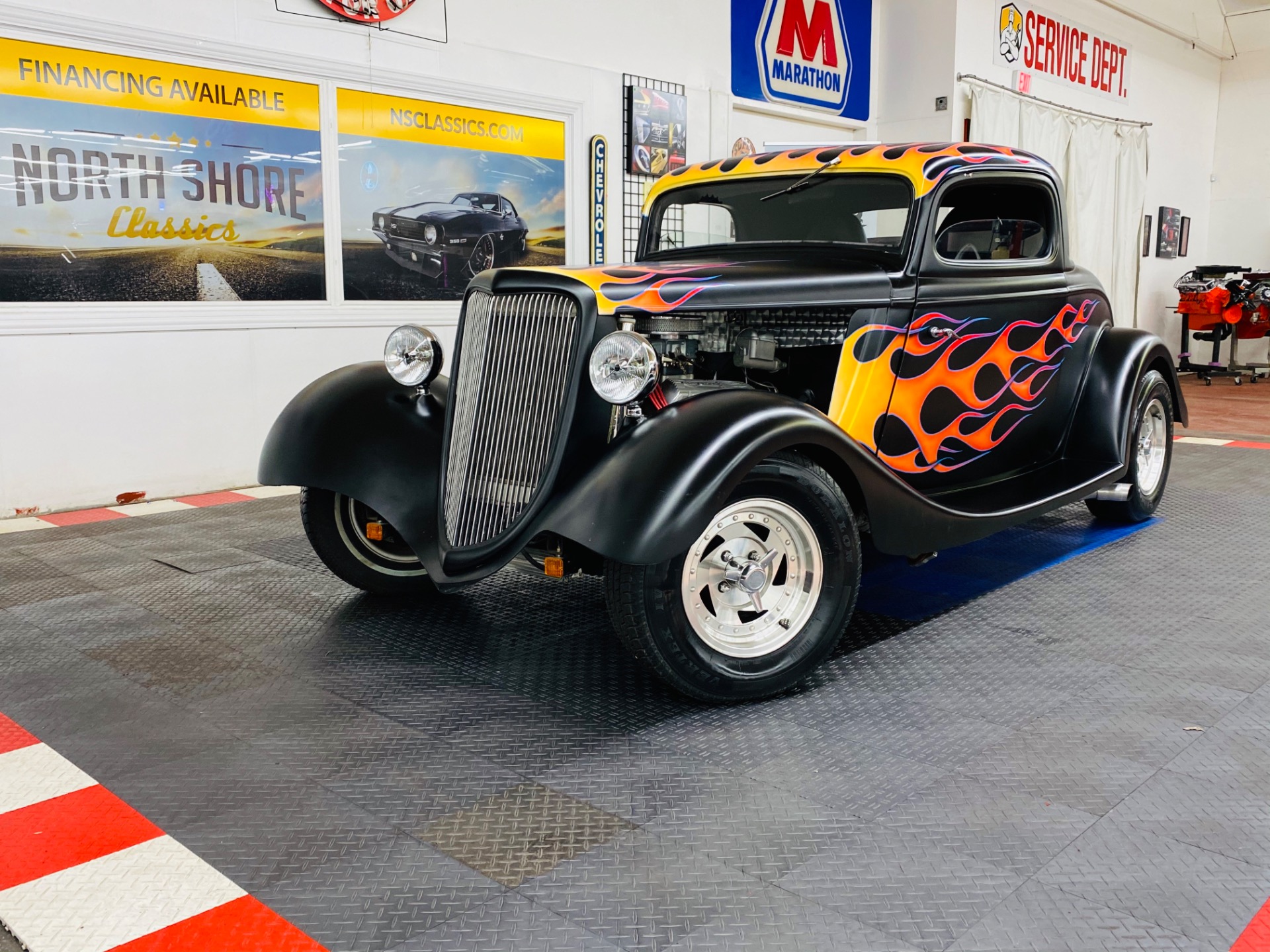 Used 1934 FORD Hot Rod / Street Rod -OLD SCHOOL STREET ROD - VERY RELIABLE - CUSTOM FLAMES - SEE VIDEO | Mundelein, IL
