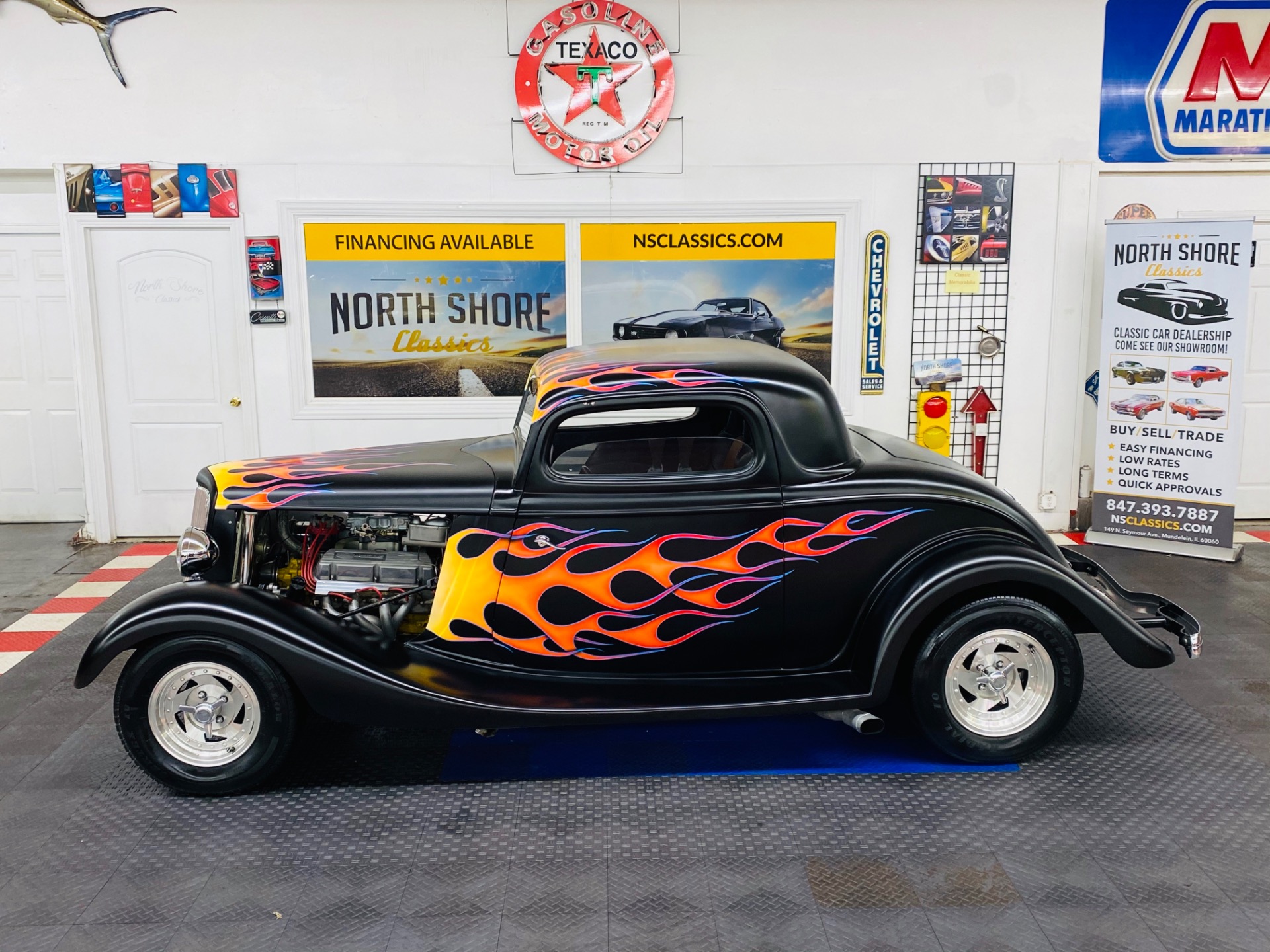 Used 1934 FORD Hot Rod / Street Rod -OLD SCHOOL STREET ROD - VERY RELIABLE - CUSTOM FLAMES - SEE VIDEO | Mundelein, IL