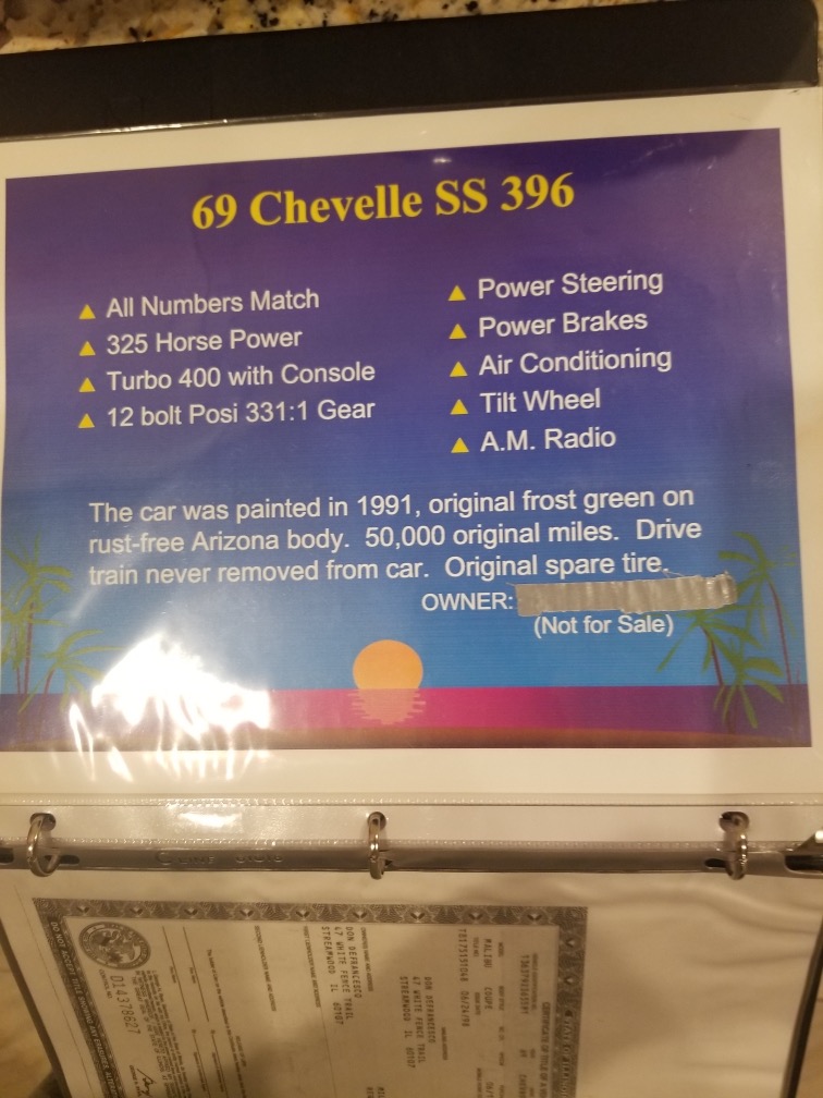 Used 1969 Chevrolet Chevelle - SUPER SPORT - NUMBERS MATCHING 396 - FACTORY A/C - SEE VIDEO | St. Petersburg, FL