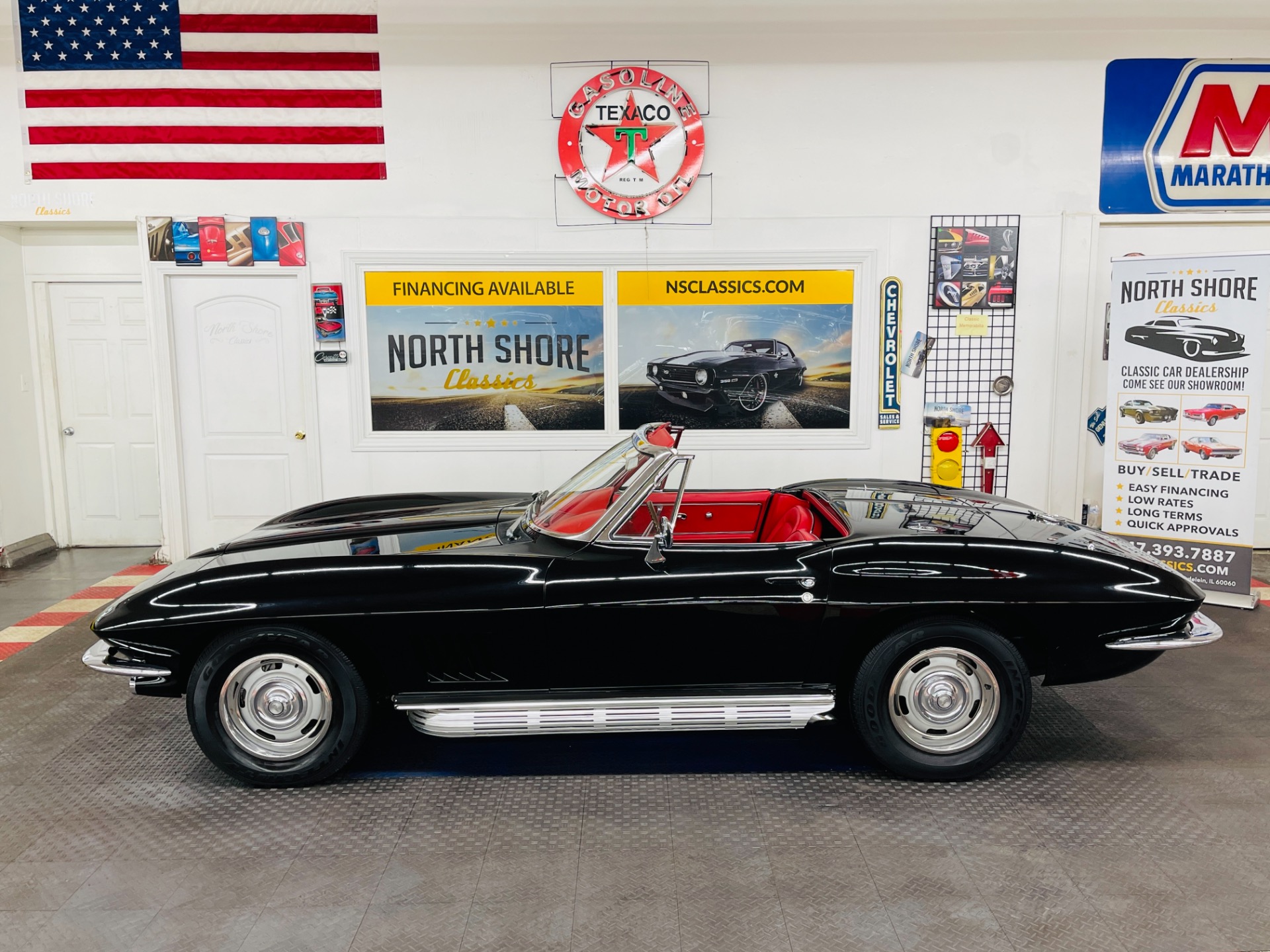 Used 1967 Chevrolet Corvette - CONVERTIBLE - REAL BLACK/RED COLOR COMBO - TANK STICKER - SEE VIDEO | Mundelein, IL