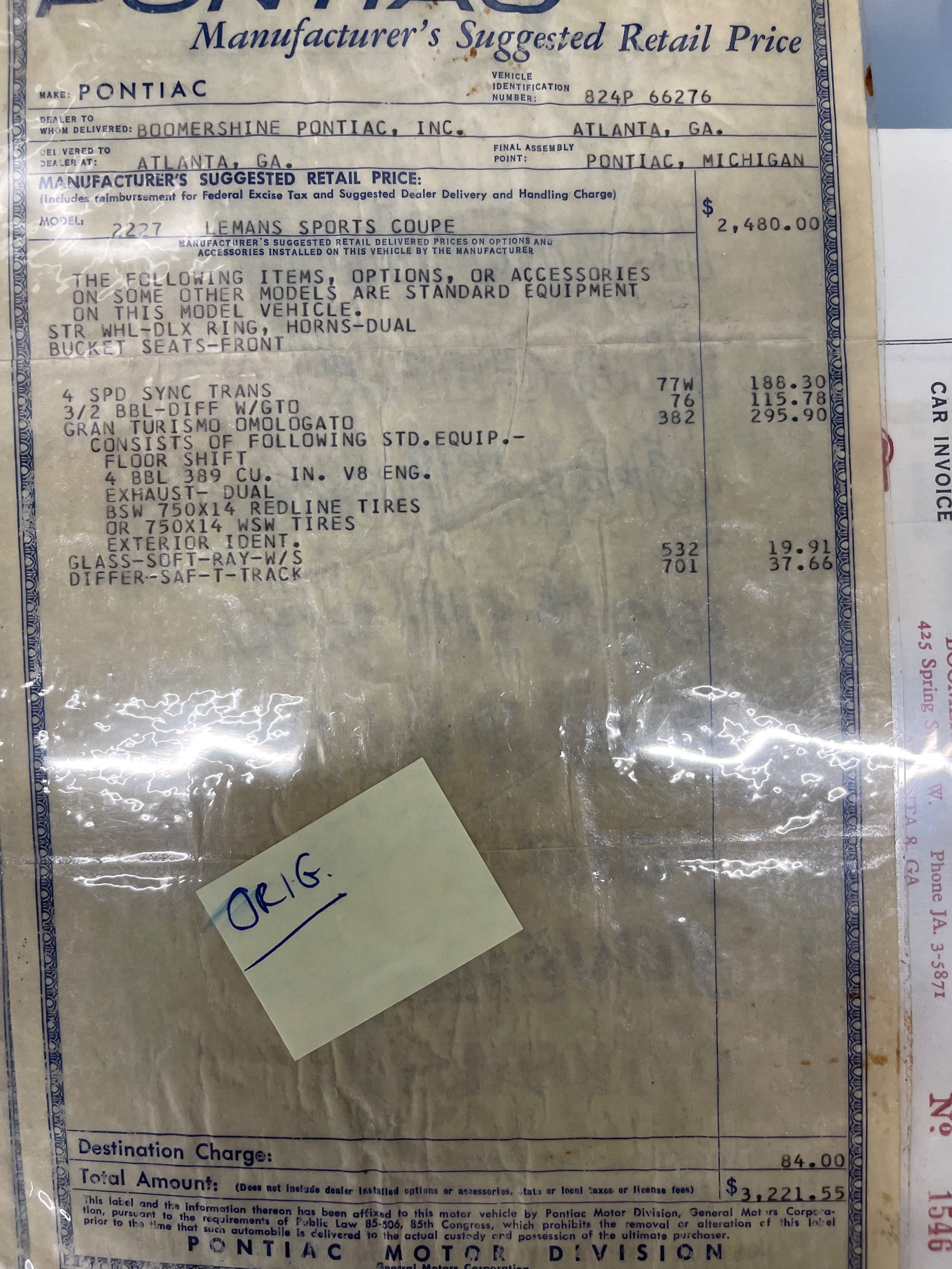 Used 1964 Pontiac GTO Tri Power Numbers Matching - SEE VIDEO | St. Petersburg, FL