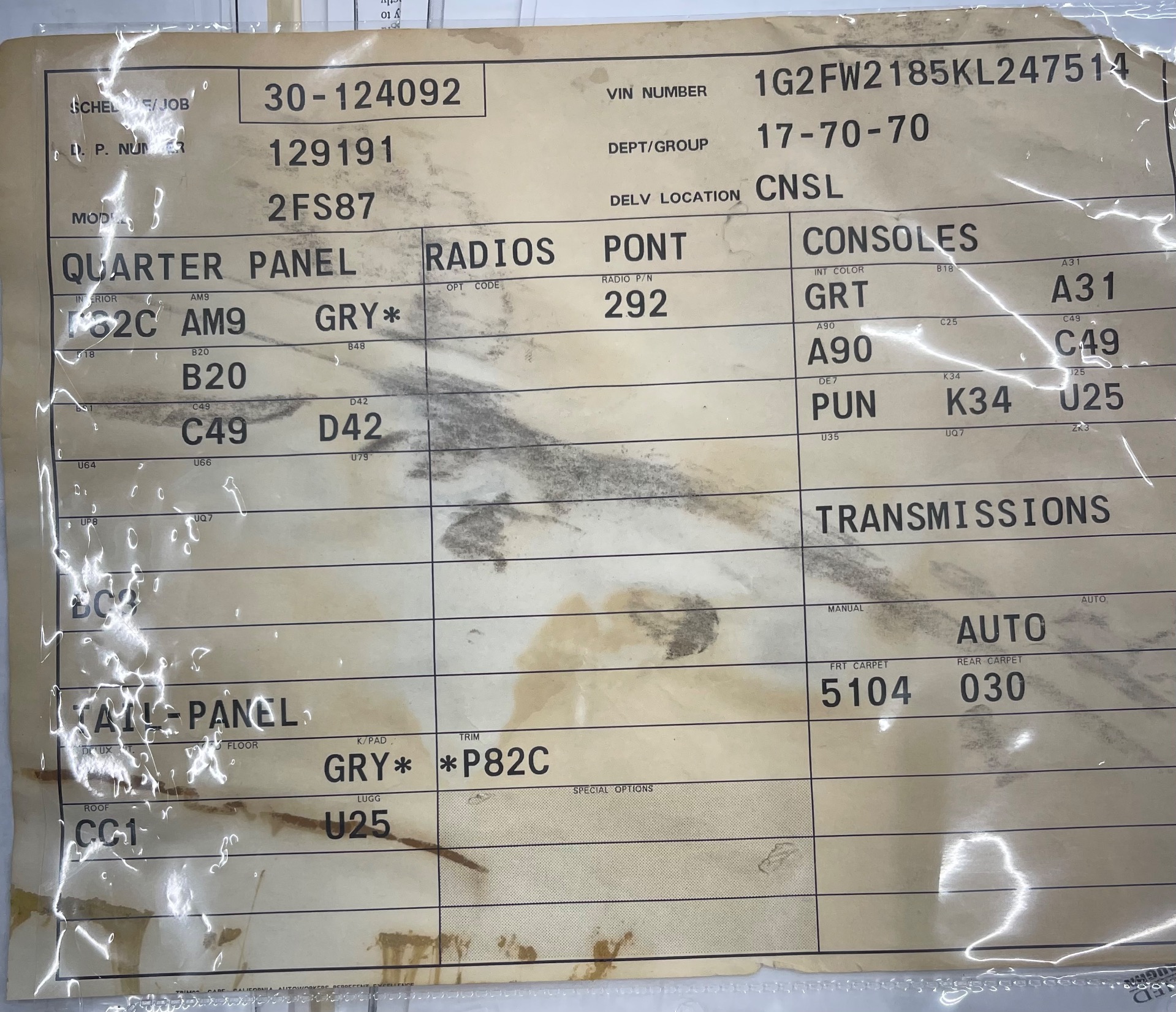 Used 1989 Pontiac Firebird Trans Am T-Tops-SEE VIDEO | Mundelein, IL
