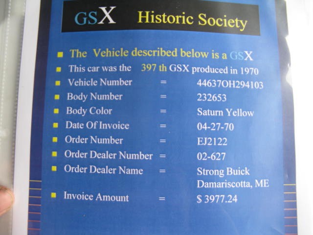 Used 1970 Buick GSX BARN FIND-STAGE 1-VERY RARE GEM | Mundelein, IL