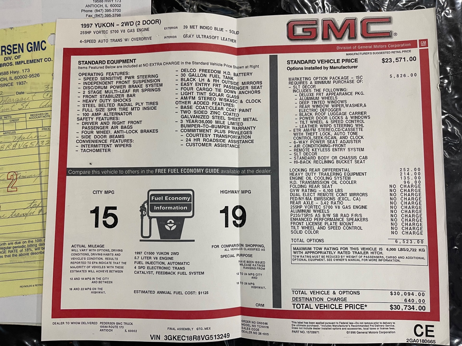 Used 1997 GMC Yukon - SLT PACKAGE - 2 DOOR - ONE OWNER -SEE VIDEO | Mundelein, IL