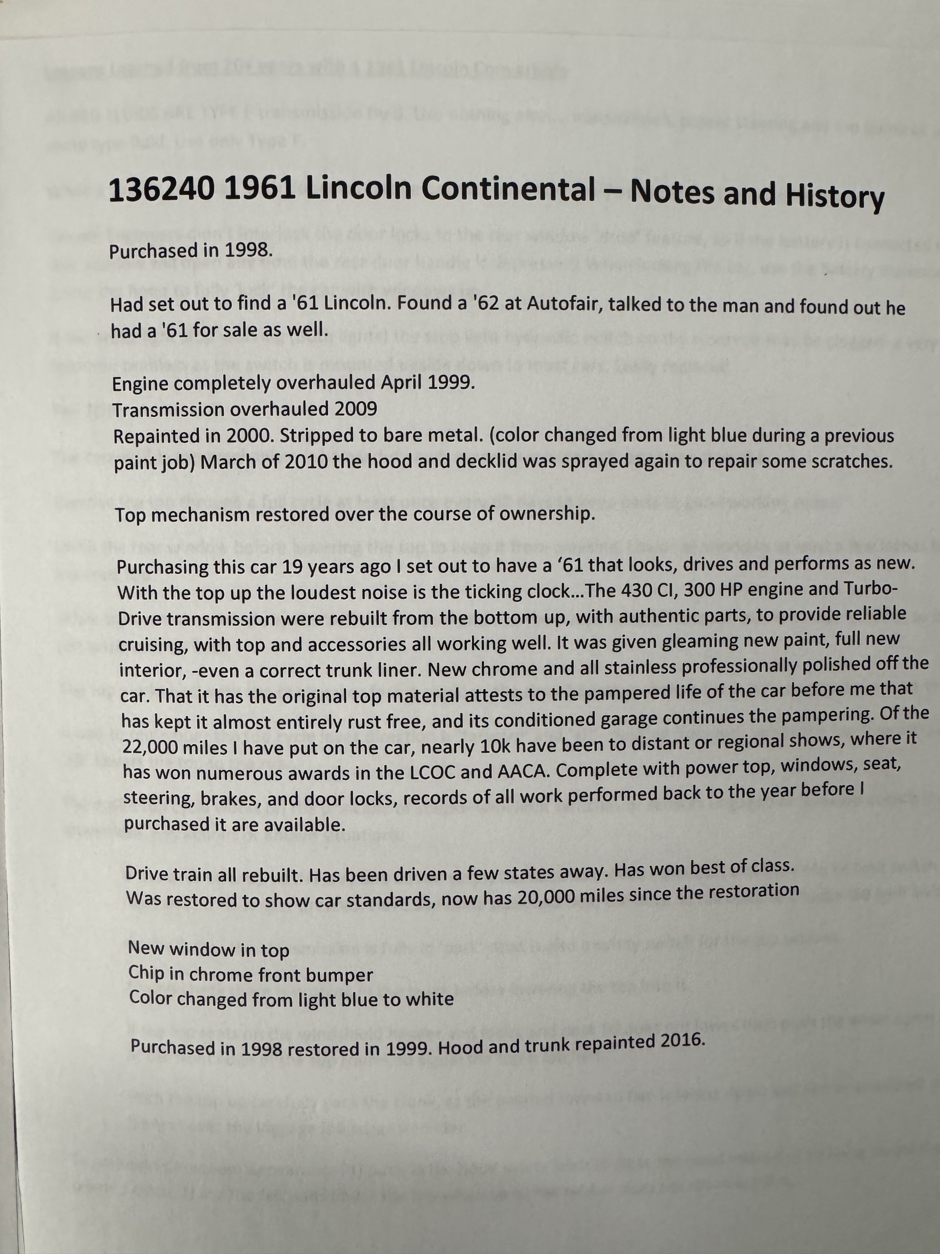 Used 1961 Lincoln Continental Convertible Suicide Doors-SEE VIDEO | Mundelein, IL