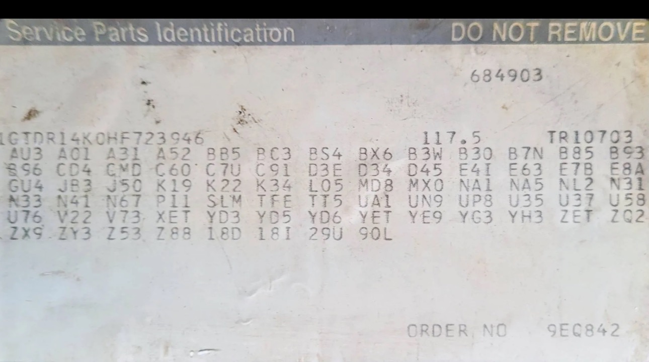 1987 GMC R/V 1500 Series 35