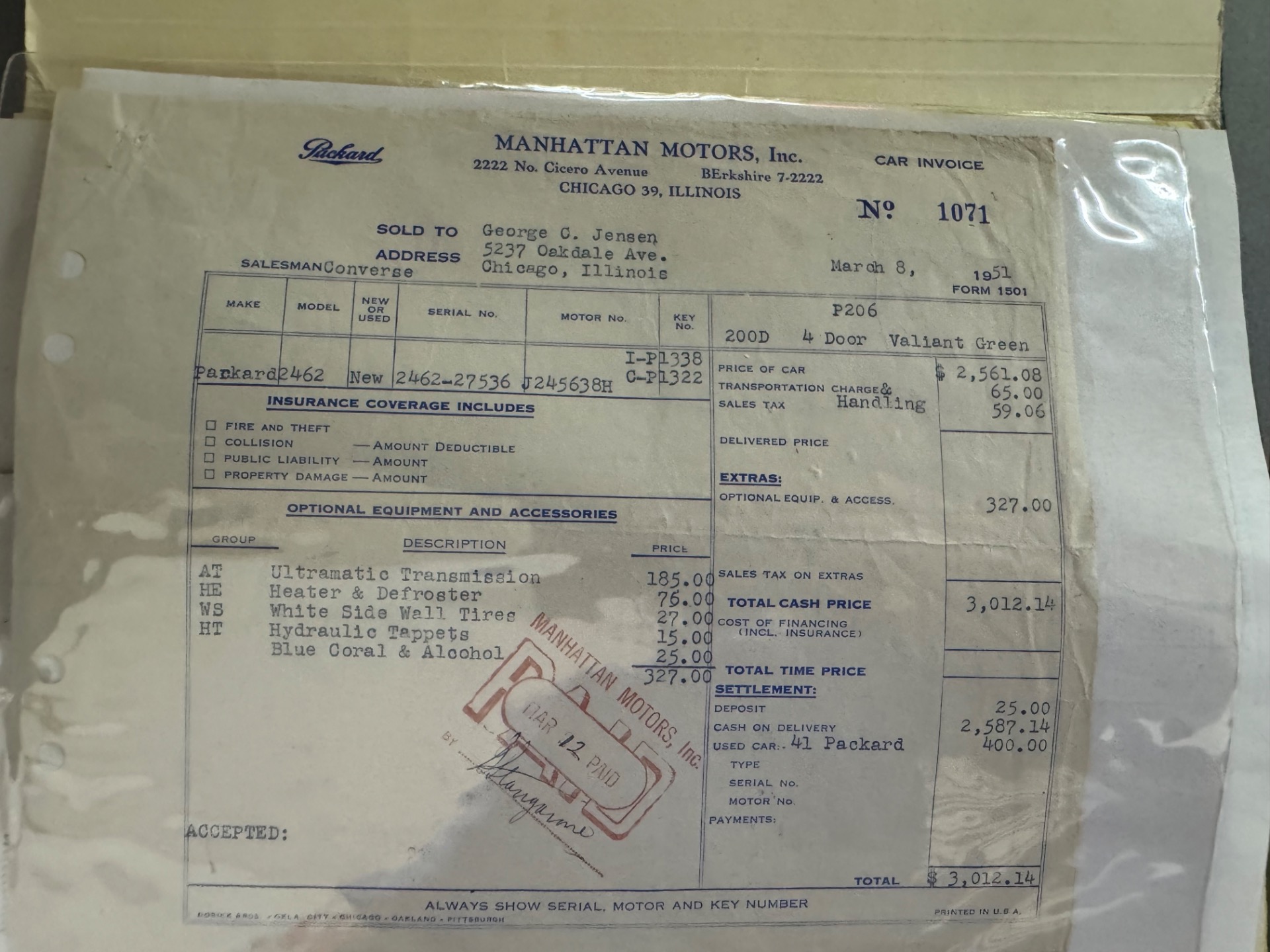 Used 1951 Packard 200 D - 4 DOOR SEDAN -SEE VIDEO | Mundelein, IL