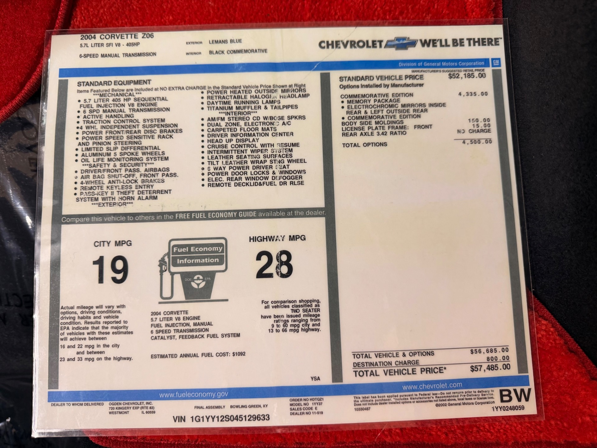 Used 2004 Chevrolet Corvette Z06 Commemorative Edition Super Low Miles-SEE VIDEO | Mundelein, IL