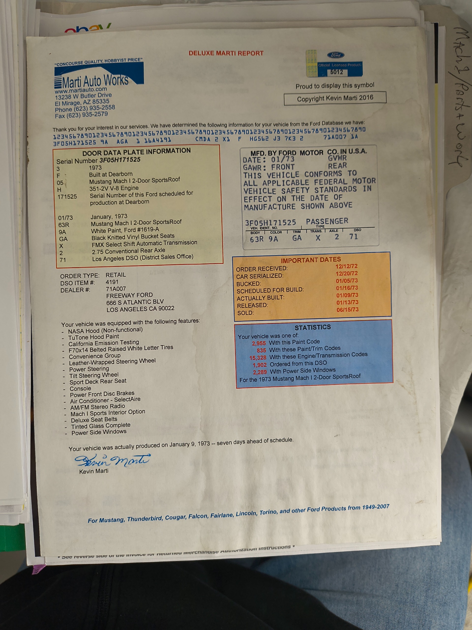 Used 1973 Ford Mustang - MACH 1 - NUMBERS MATCHING -SEE VIDEO | Mundelein, IL