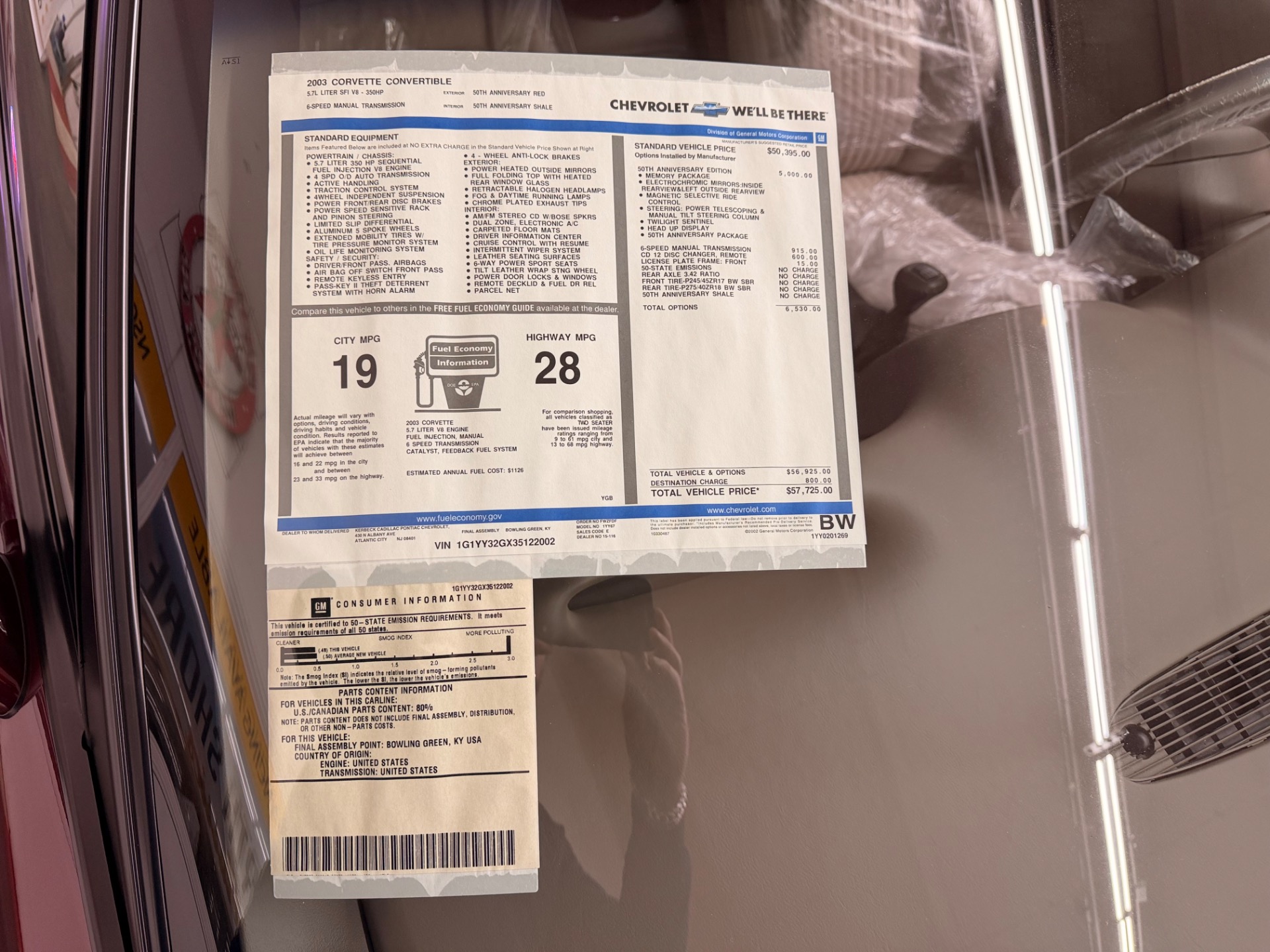 Used 2003 Chevrolet Corvette ONLY 15 MILES- Convertible-SEE VIDEO | Mundelein, IL