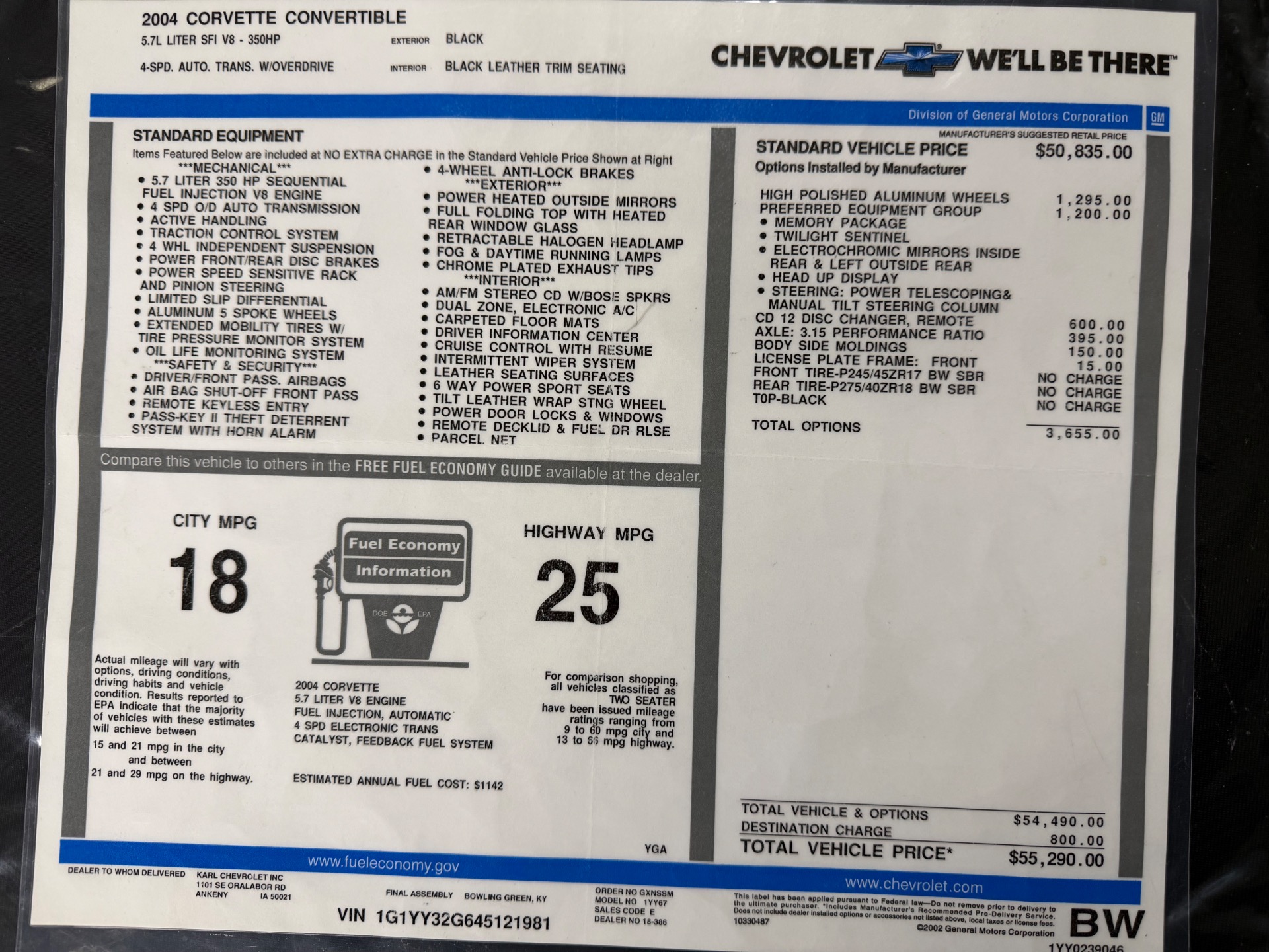 Used 2004 Chevrolet Corvette Great Driving Convertible- LOW MILES ONLY 11K-SEE VIDEO | Mundelein, IL