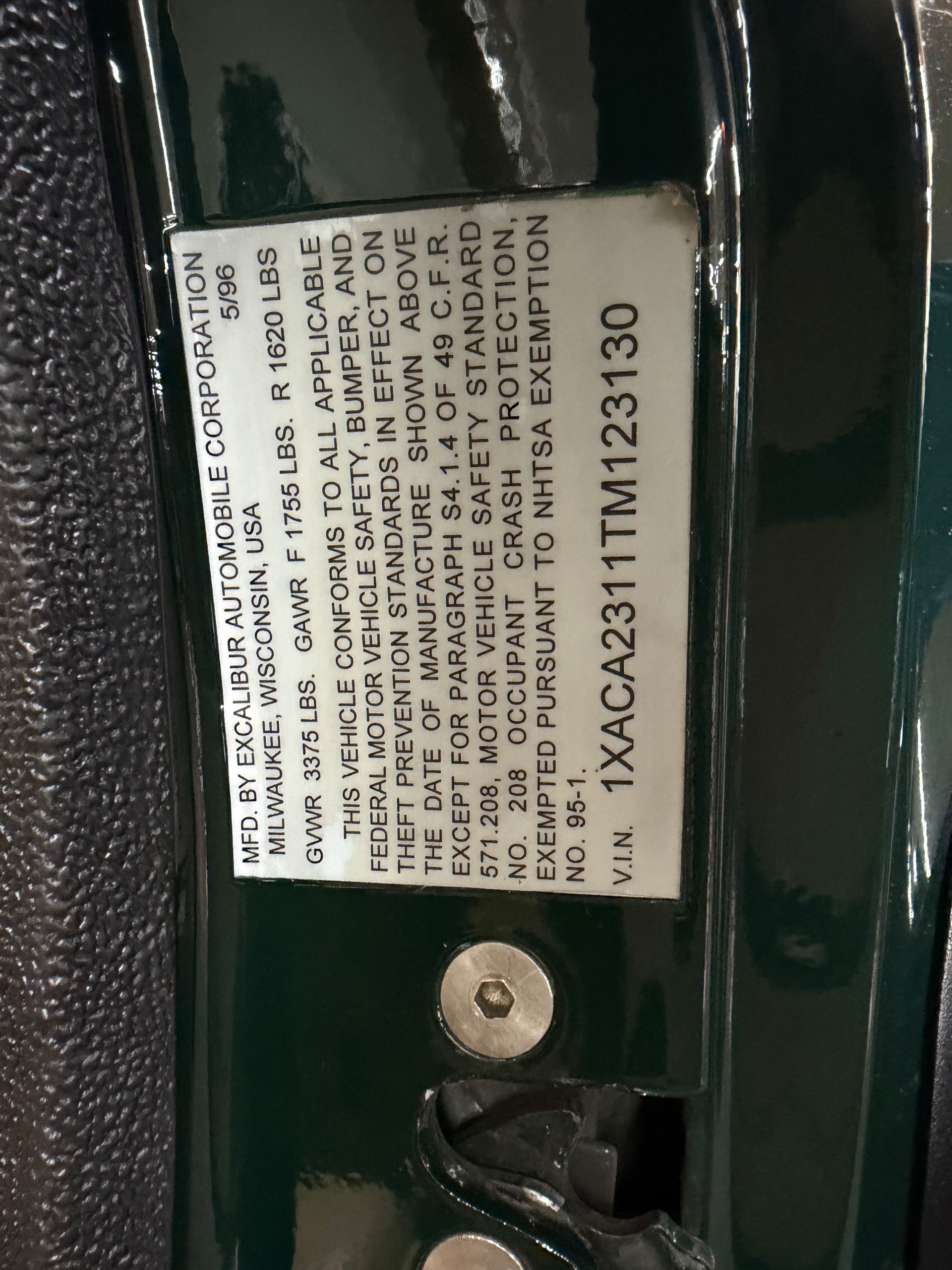 1996 Excalibur Cobra 61