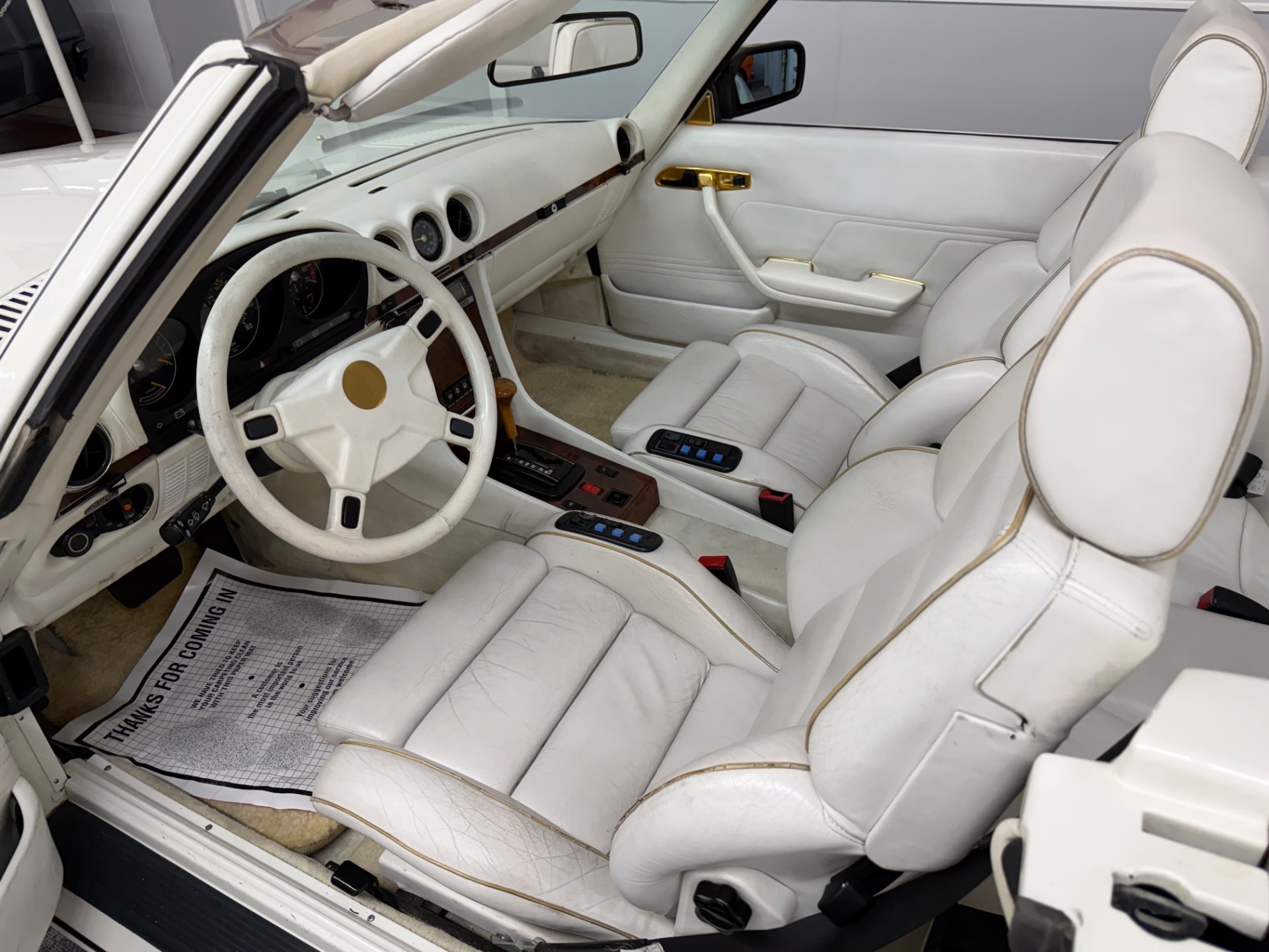Used 1985 MERCEDES 500SL CUSTOM FACTORY ORDERED TRIPLE WHITE-2 OWNER-ORIGINAL MILES-SEE VIDEO | Mundelein, IL