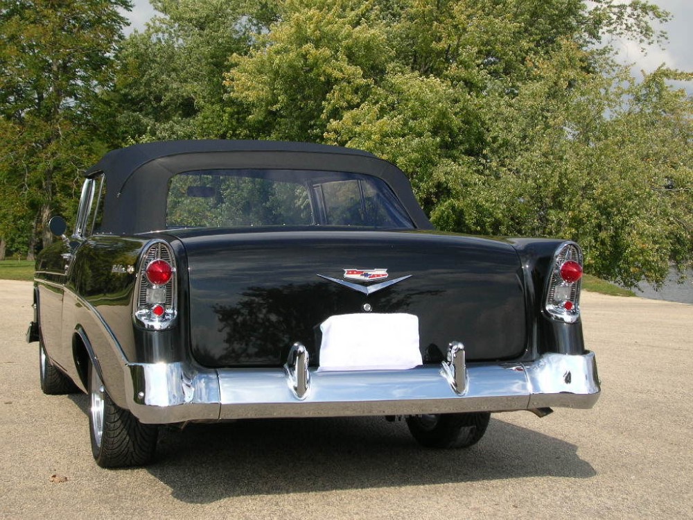 Used 1956 Chevrolet Bel Air Convertible FRAME OFF PRO RESTORED BLACK ON BLACK | Mundelein, IL