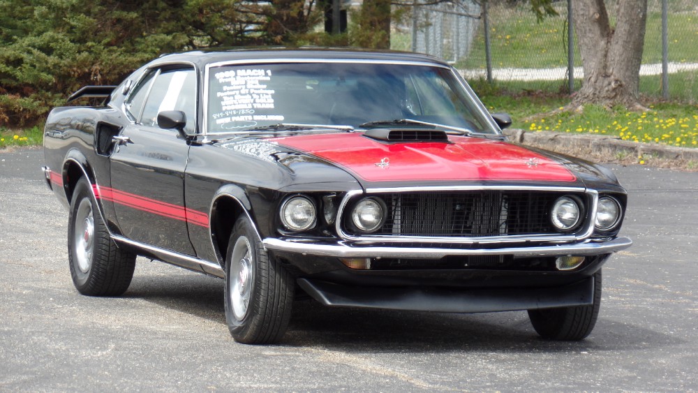 Used 1969 Ford Mustang REAL MACH 1-SHAKER HOOD-RESTORED-RAVEN