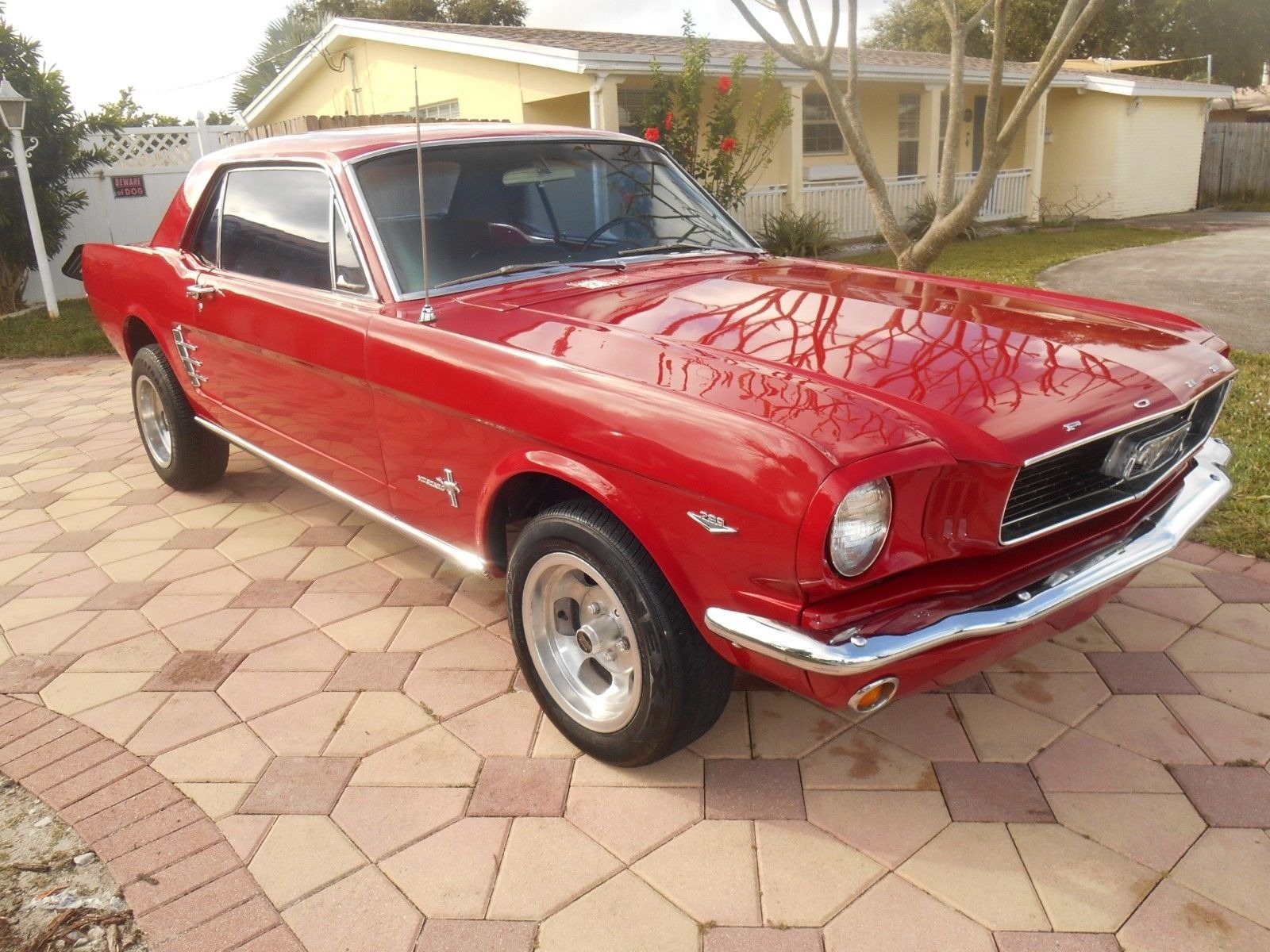 Used 1966 Ford Mustang DELUXE CANDY APPLE RED289 ENGINE WITH MANUAL TRANSFLORIDA PONY CLASSIC