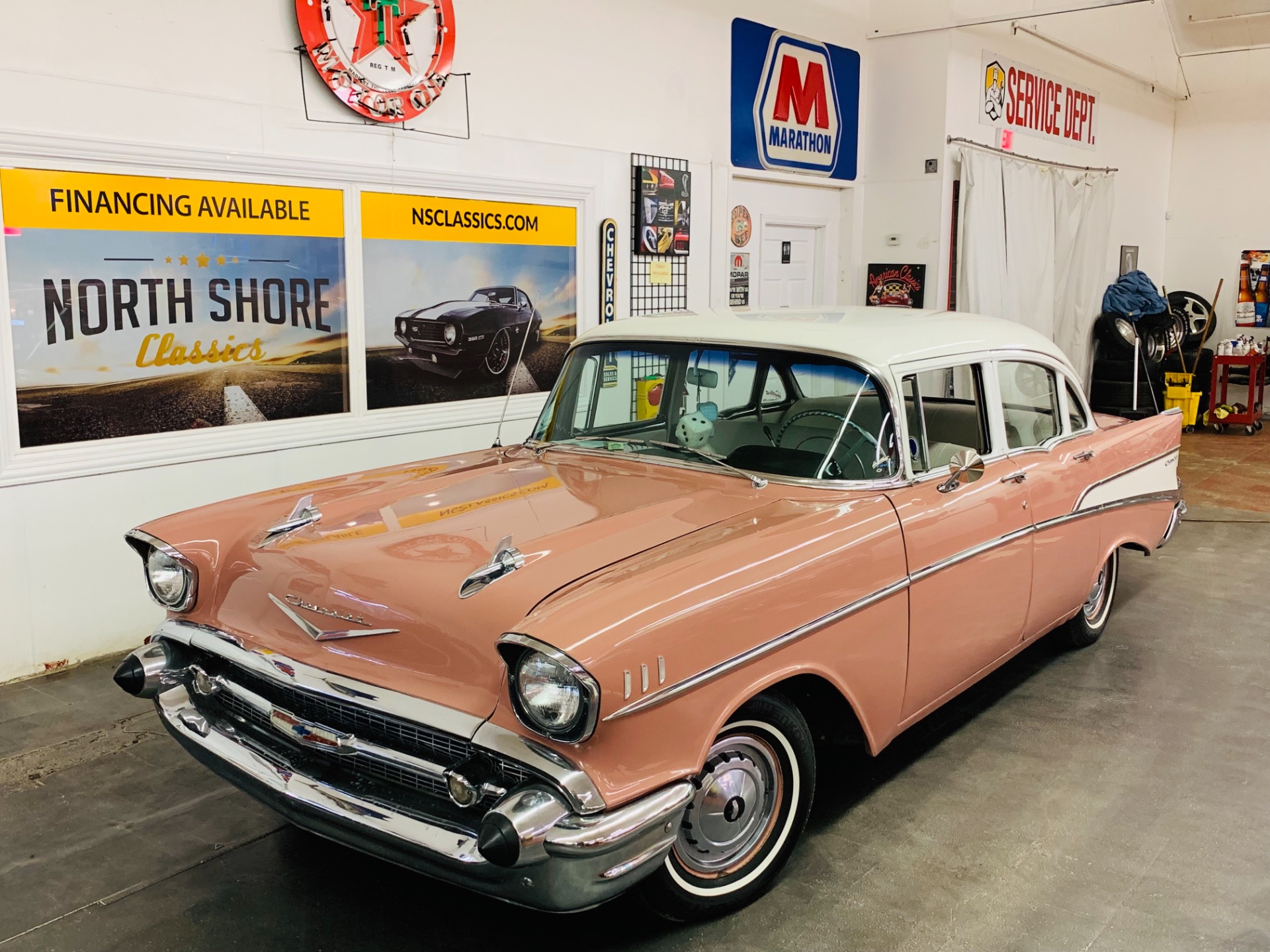 Used 1957 Chevrolet Bel Air/150/210 4 DOOR SEDAN CANYON CORAL GREAT ORIGINAL CONDITION For